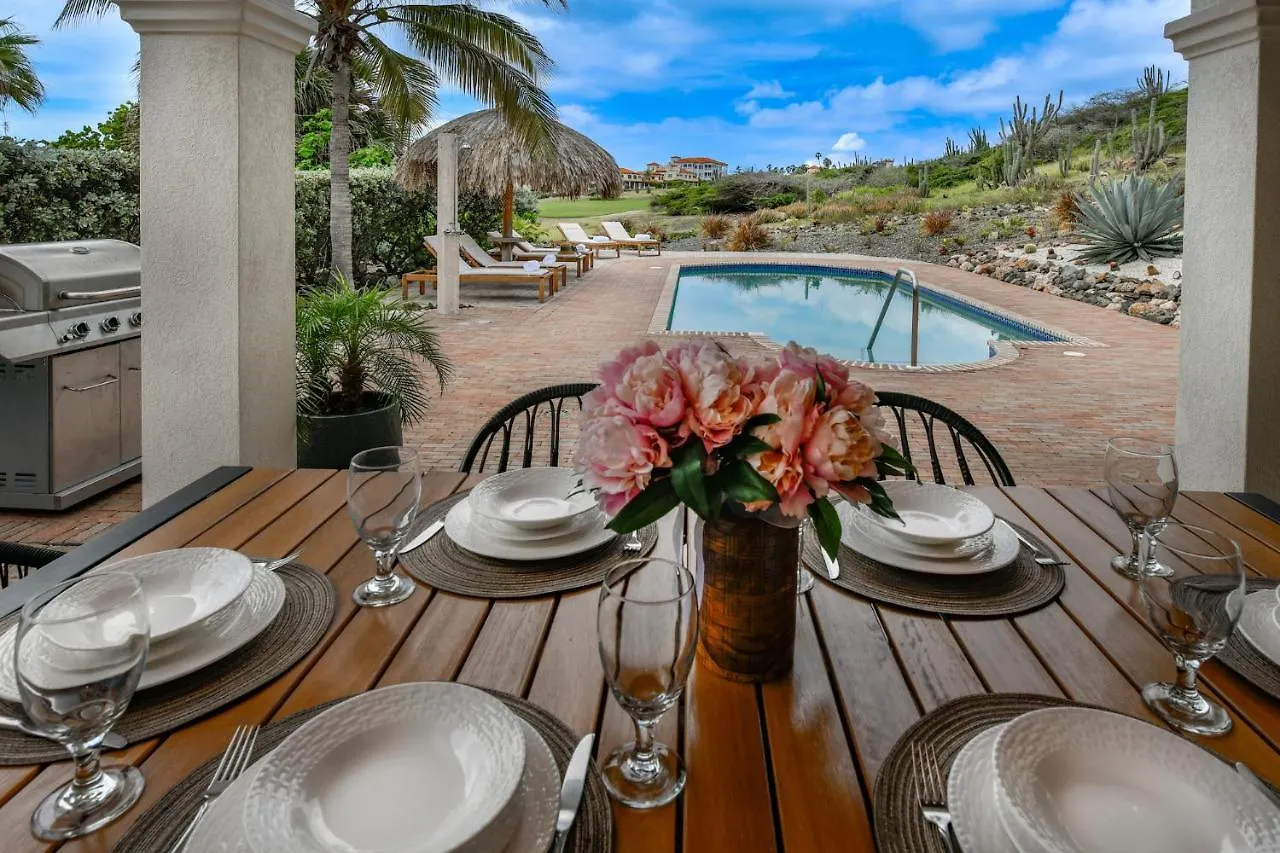 New Gorgeous Listing With Hot Tub Golf Course View In Tierra Del Sol Villa Malmok